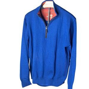 Orvis 100% Merino Wool Quarter zip sweater men's size medium